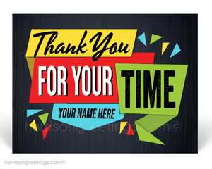 "Thank You For Your Time" Client Prospecting Postcards