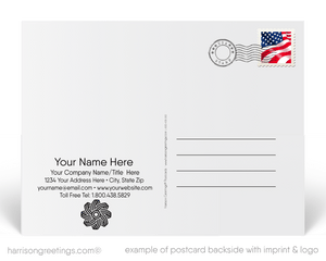 Congratulatory Congrats Postcards Black and Gold