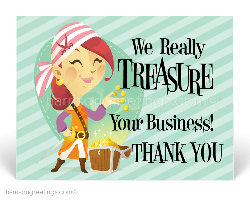 We Treasure Your Business Postcards for Customers