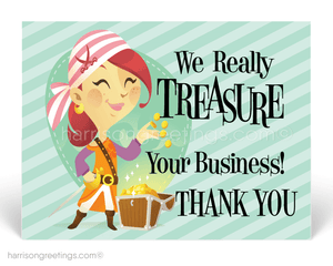 We Treasure Your Business Postcards for Customers