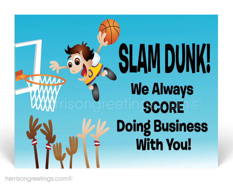 Basketball Customer Thank You Postcards