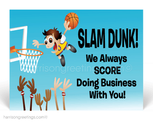 Basketball Customer Thank You Postcards