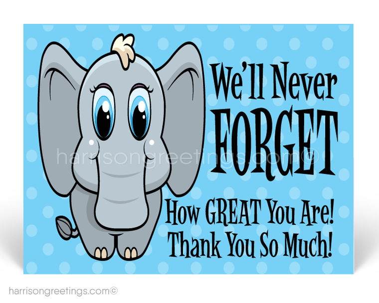 We Will Never Forget To Say "Thank You" Postcards