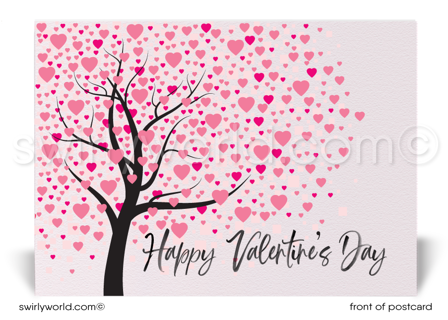 Whimsical Professional Valentine's Day Postcards for Business