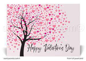 Whimsical Professional Valentine's Day Postcards for Business