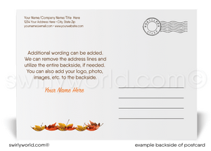 Traditional Professional Corporate Company Business Thanksgiving Postcards for Clients