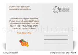Whimsical Corporate Company Business Happy Thanksgiving Postcards