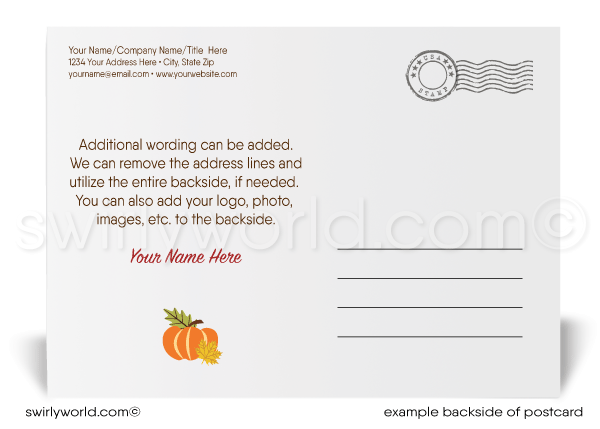Corporate Professional Business Happy Halloween Postcards for Customers.
