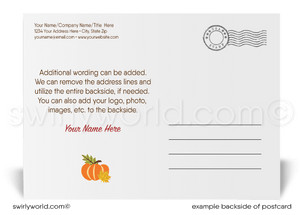 Business-Ready Turkey Design: Professional Happy Thanksgiving Postcards