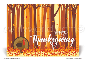 🍁 Celebrate Gratitude with Our Festive Fall-Inspired Happy Thanksgiving Postcards! 🦃