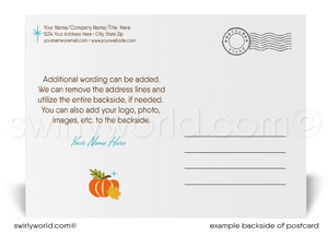 Vintage Retro Mid-Century Modern Professional Business Happy Thanksgiving Postcards