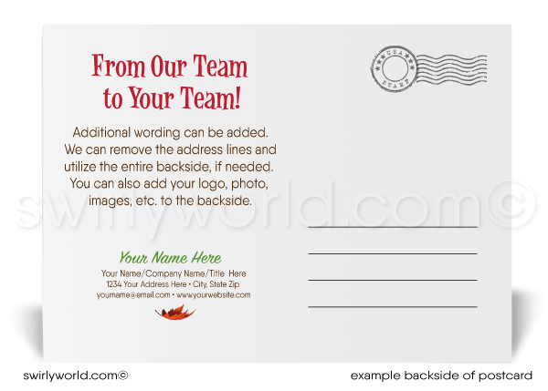 Turkey Bowl Football Happy Thanksgiving Postcards for Business Customers