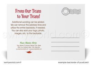 Business Customer Delight: Turkey Bowl Football Thanksgiving Postcards