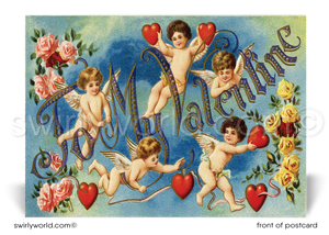 1920s Art Deco Vintage Victorian Happy Valentine's Day postcards