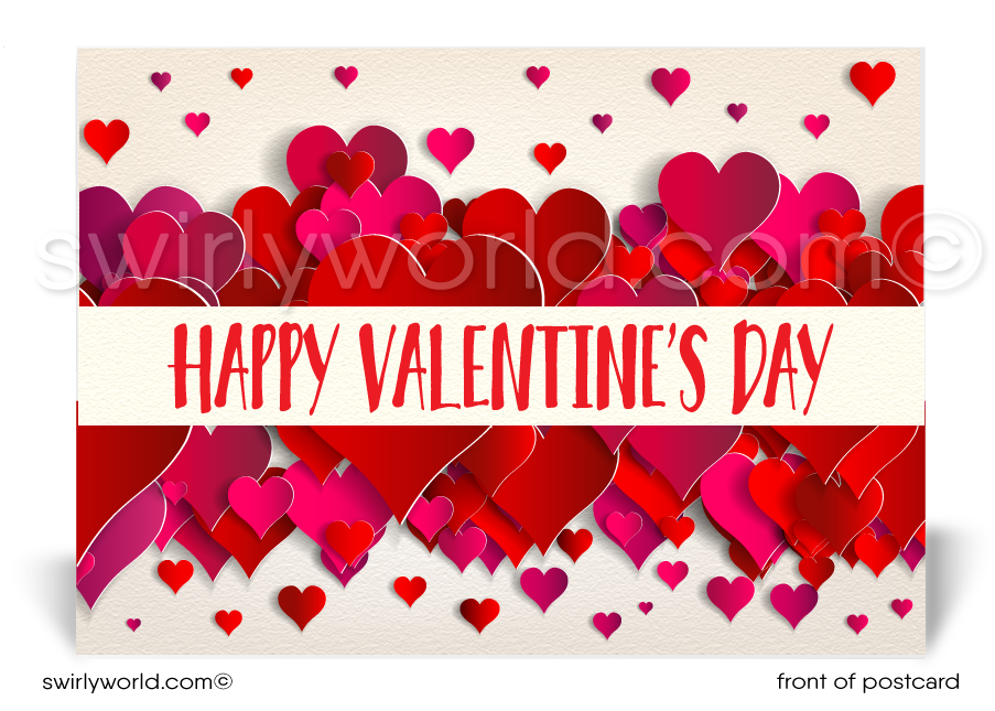 Unique Customer Business Valentine's Day Postcards