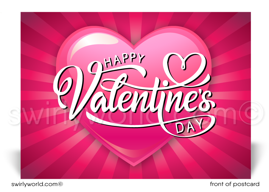 Client Professional Business Happy Valentine's Day Postcards