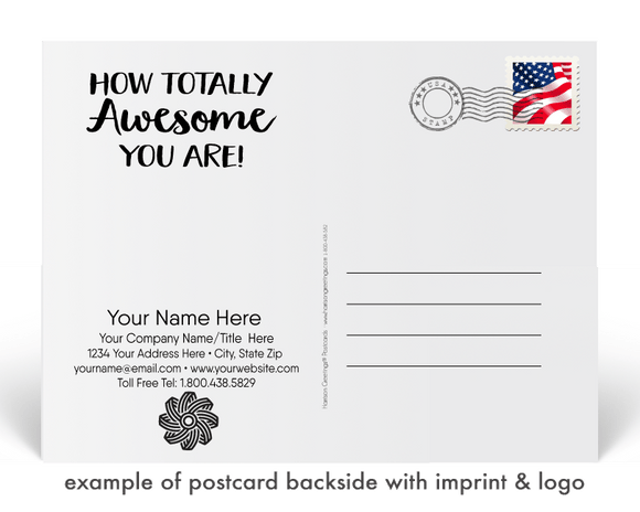 Postcard Backside Imprint - If Removed In Cart, You Will Not Receive a Proof or Custom Imprints