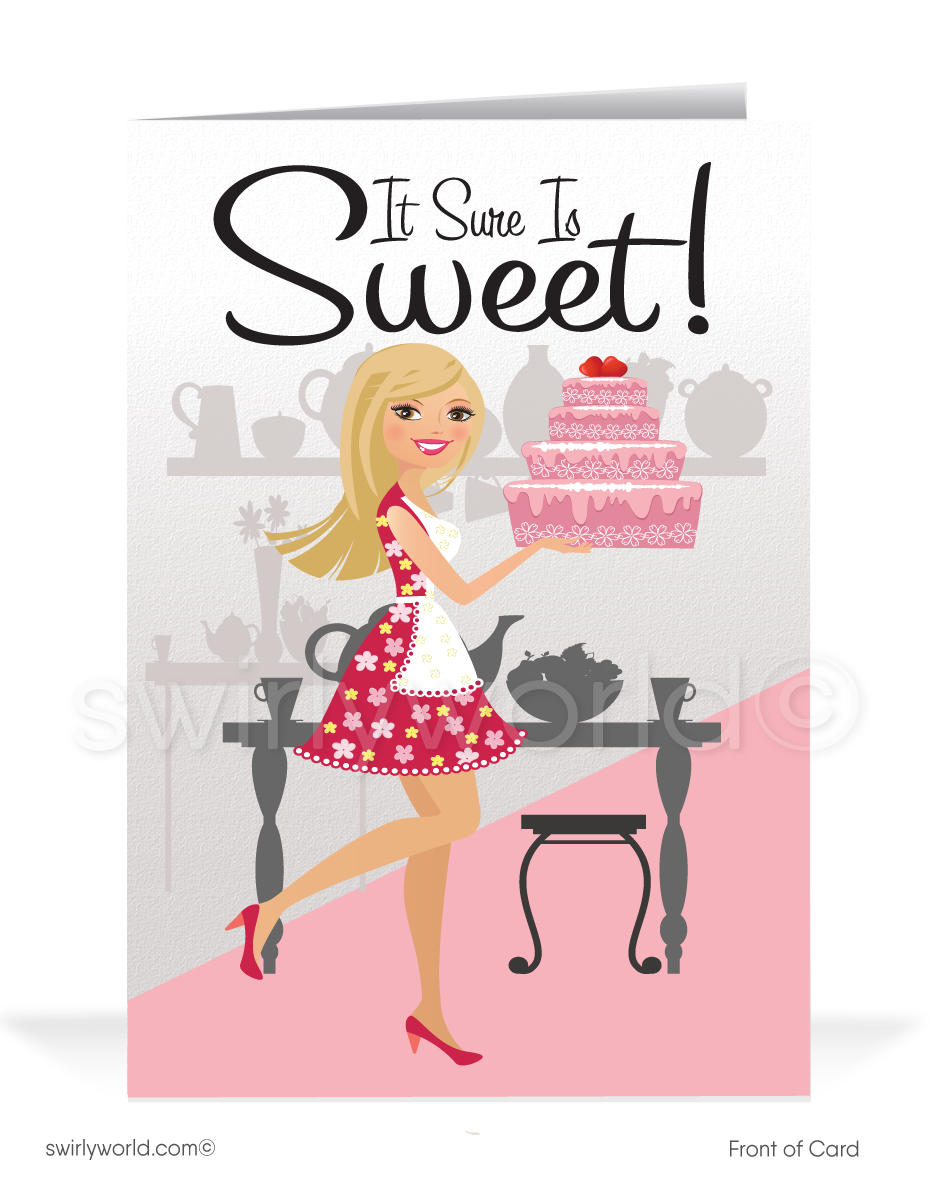 Sweet on Your Business Happy Valentine's Day Cards for Clients. Women's business Valentine cards