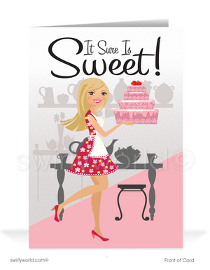 Sweet on Your Business Happy Valentine's Day Cards for Clients. Women's business Valentine cards