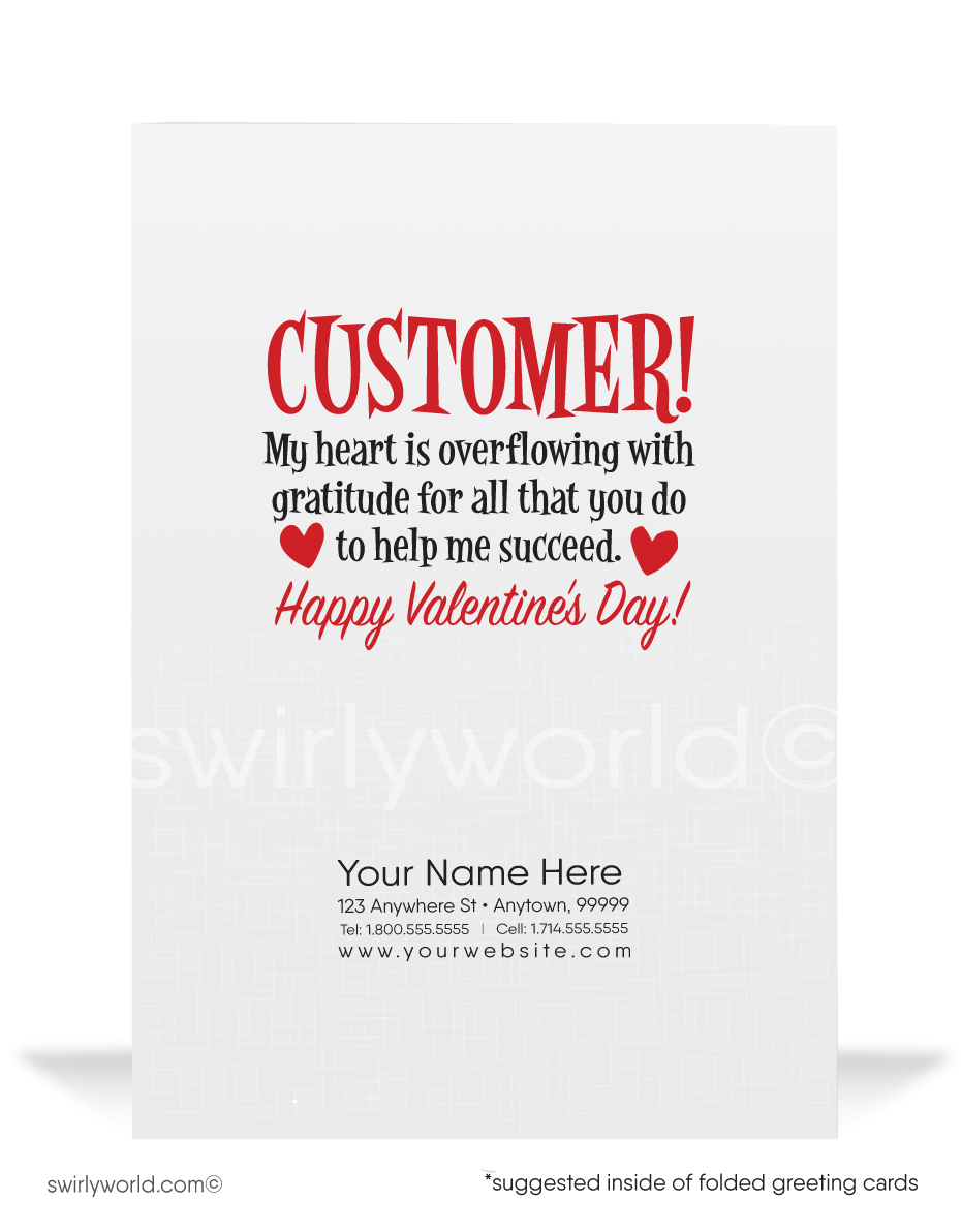 Funny Humorous Cartoon Customer Valentine's Day Card