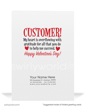 Funny Humorous Cartoon Customer Valentine's Day Card