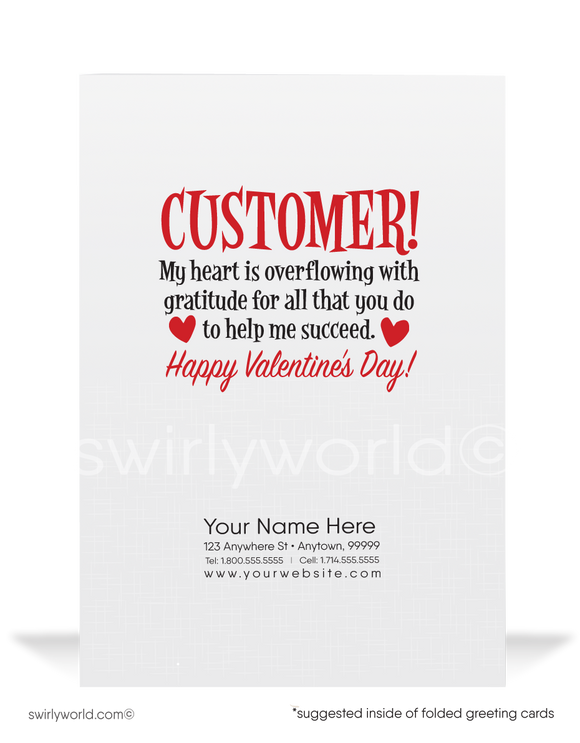 Funny Humorous Cartoon Customer Valentine's Day Card