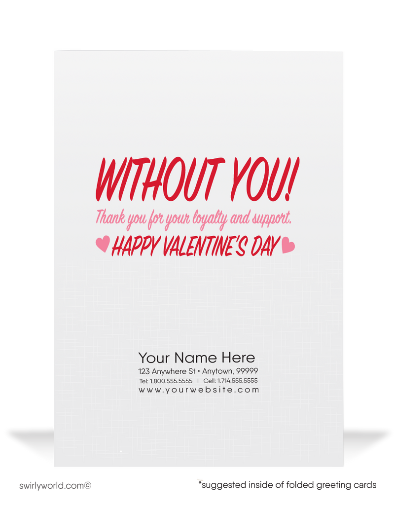 Couldn't Bear it Without Your Business Happy Valentine's Day Card