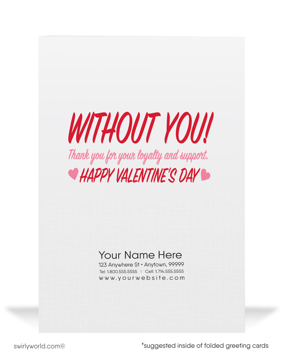 Couldn't Bear it Without Your Business Happy Valentine's Day Card