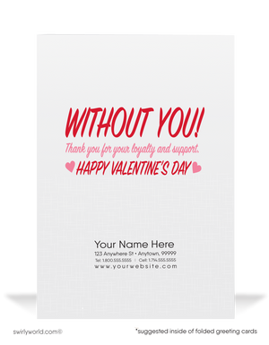 Couldn't Bear it Without Your Business Happy Valentine's Day Card