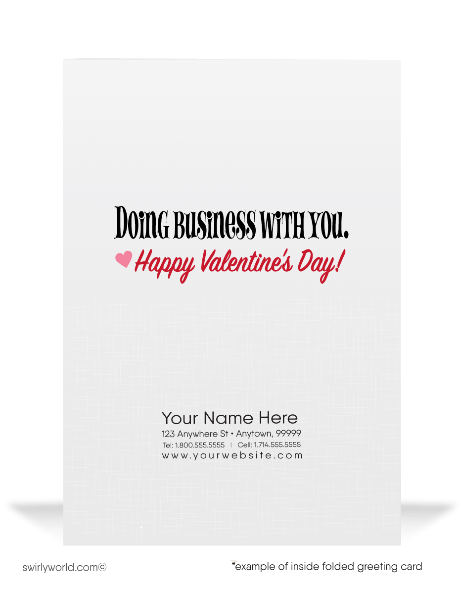Funny Cartoon Penguin Business Valentine's Day Cards