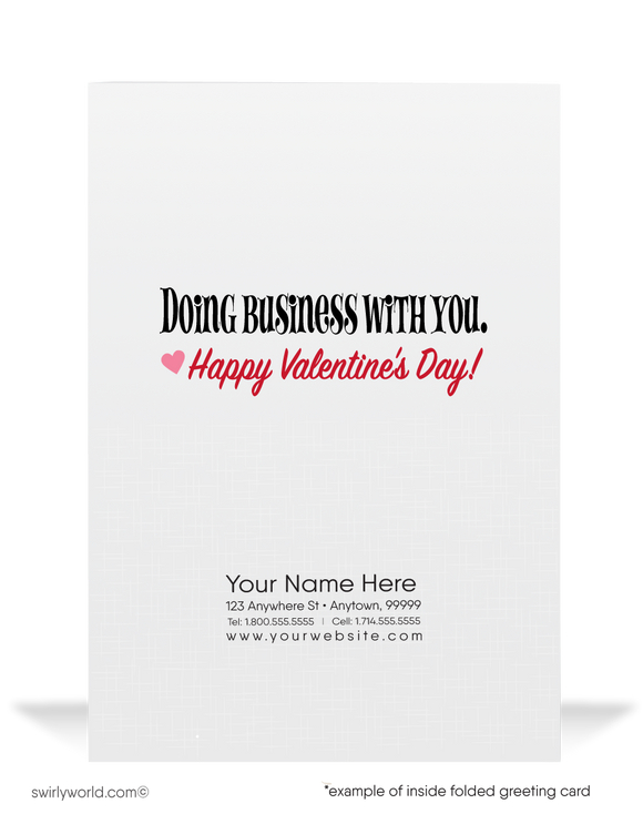 Funny Cartoon Penguin Business Valentine's Day Cards
