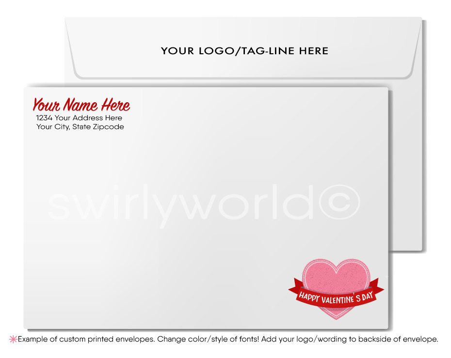 Funny Cartoon Penguin Business Valentine's Day Cards