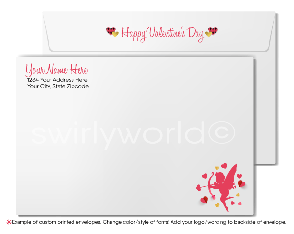 Digital Professional "Heart of Our Business" Retro Valentine's Day Cards