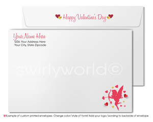 Professional "Heart of Our Business" Retro Valentine's Day Cards for Customers