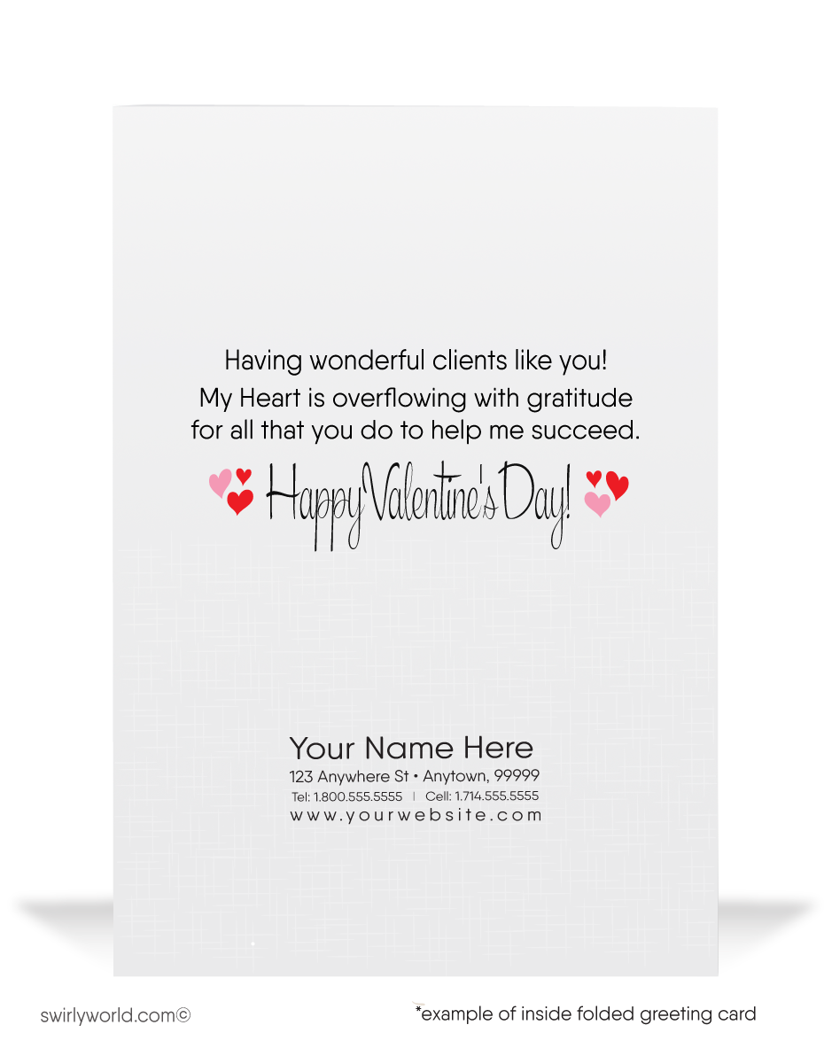 Sweet on Your Business Happy Valentine's Day Cards for Clients. Women's business Valentine cards