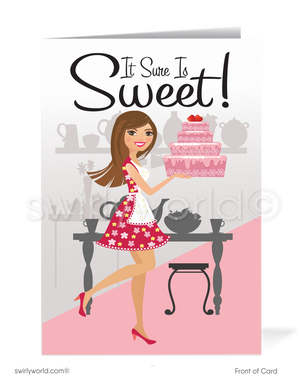 Sweet on Your Business Happy Valentine's Day Cards for Clients. Pastry Chef Valentine's Day Cards. Sweet on your business.