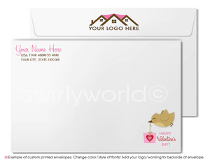 Digital Downloadable Cute Birdhouse Client Happy Valentine's Day Cards for Realtors®