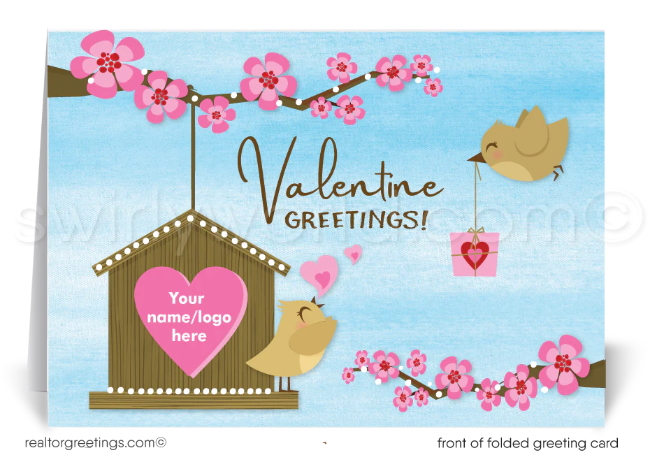 Cute House Client Happy Valentine's Day Cards for Realtors®