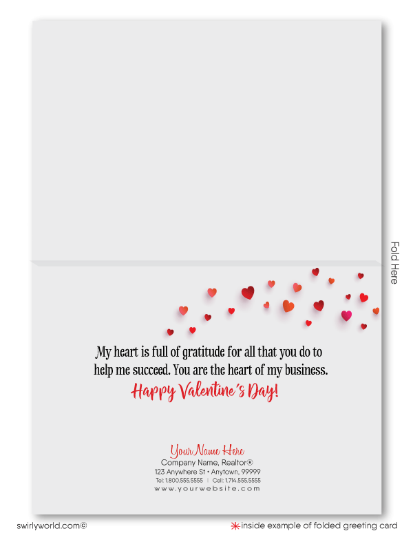 Professional "Heart of My Business" Happy Valentine's Day Cards for Clients