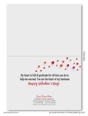 Professional "Heart of My Business" Happy Valentine's Day Cards for Clients