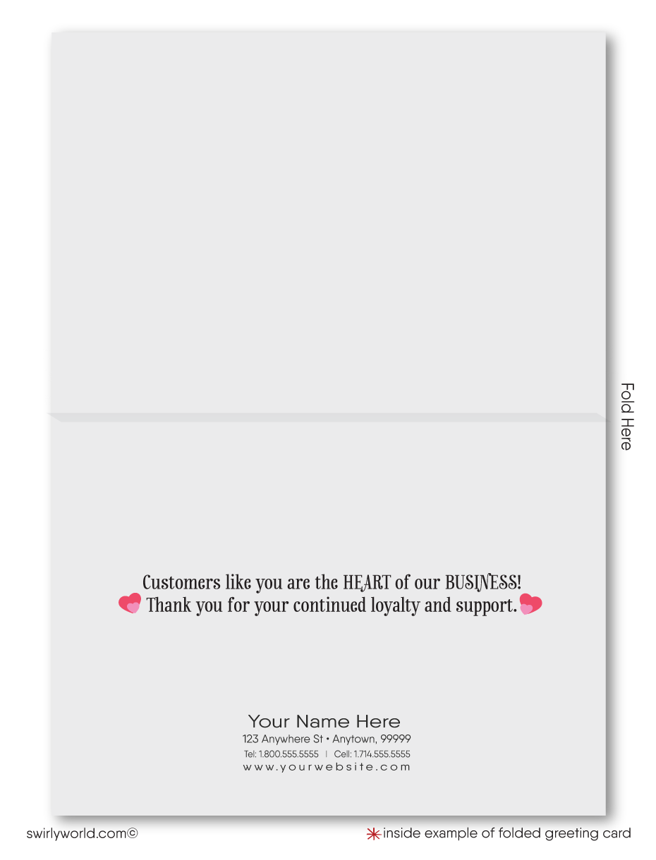 Professional Business Corporate Valentine's Day Cards for Clients