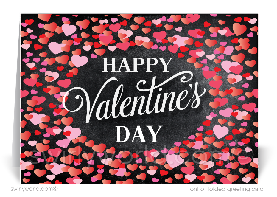 Professional Business Corporate Valentine's Day Cards for Clients