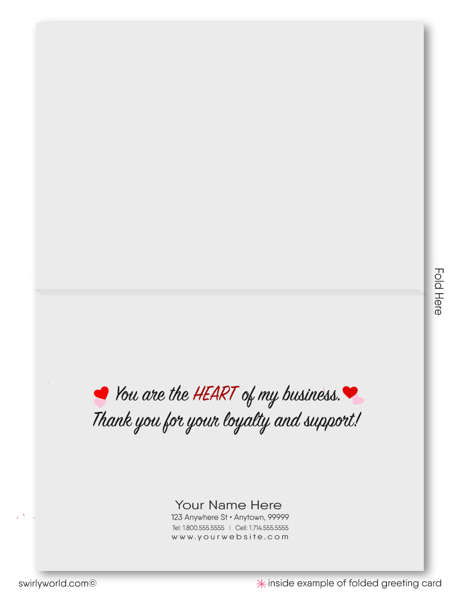 Cute Corporate Business Valentine's Day Cards for Customers