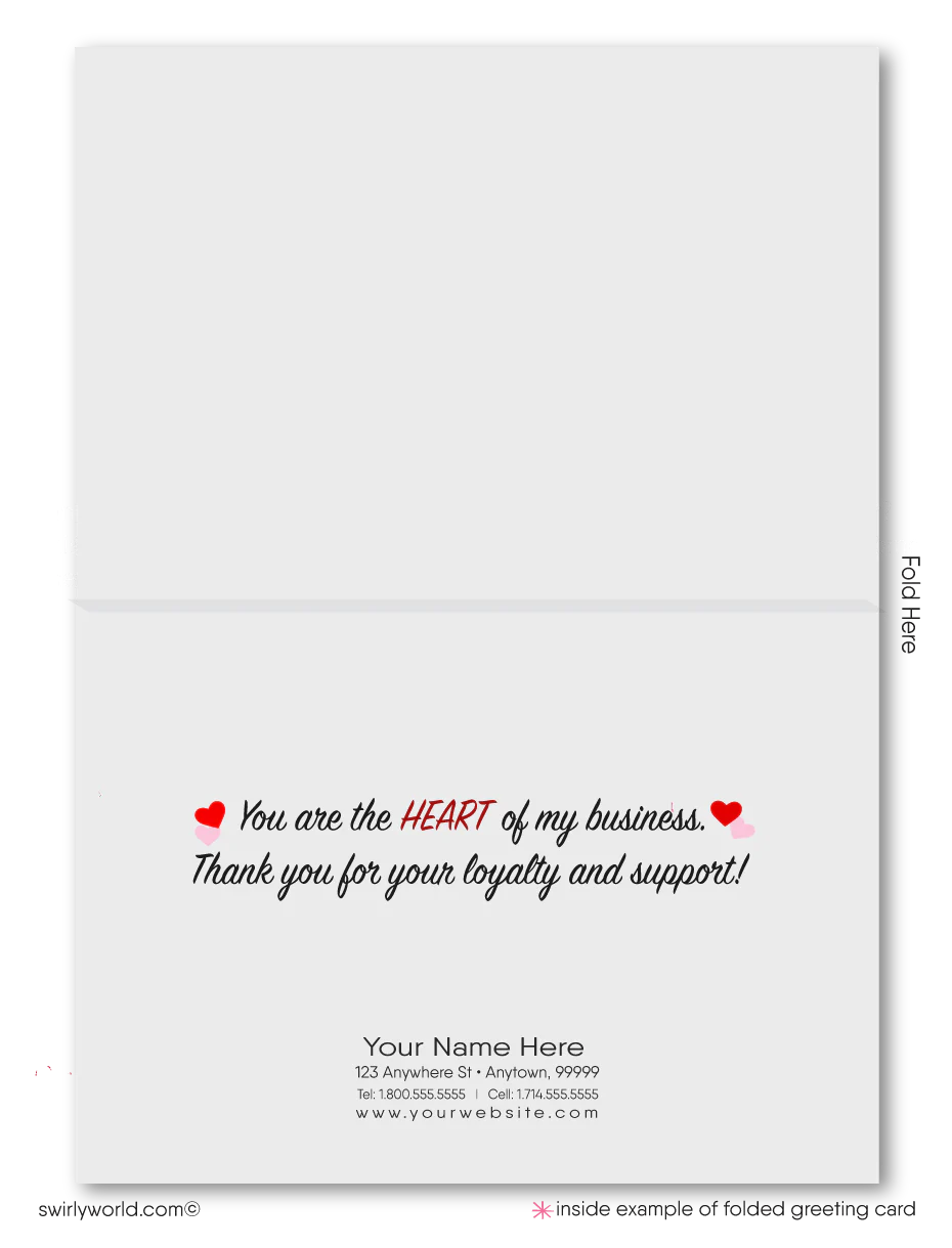 Cute Corporate Business Valentine's Day Cards for Customers