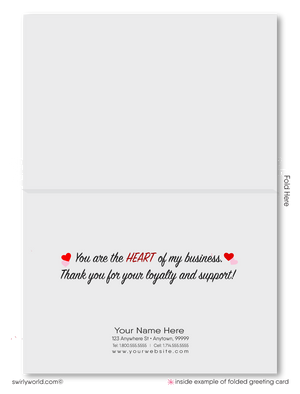 Sweet Explosion of Appreciation" - Heart-Shaped Candy Box Valentine's Card for Business Clients