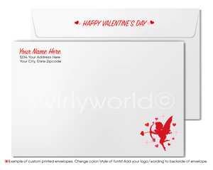Digital Downloadable Business Happy Valentine's Day Exploding Hearts Cards for Clients