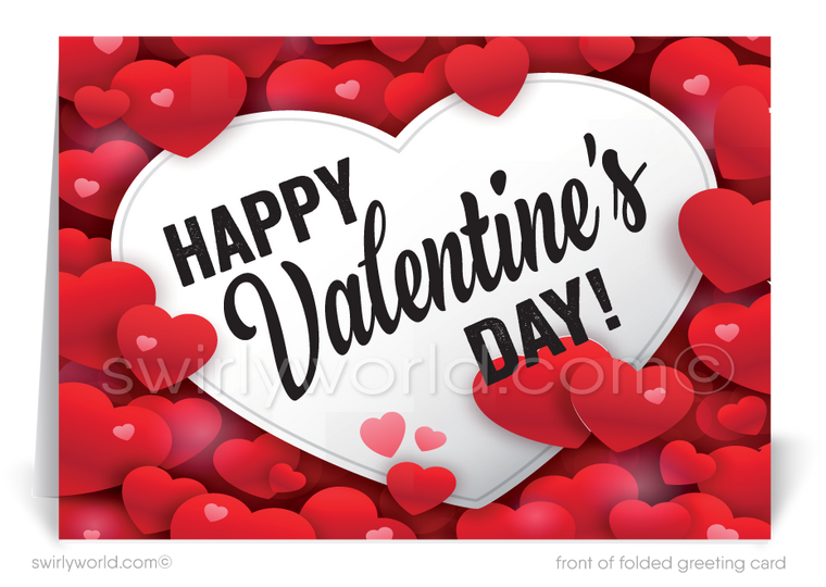  Digital instant download Professional Business Valentine's Day Cards for Customers