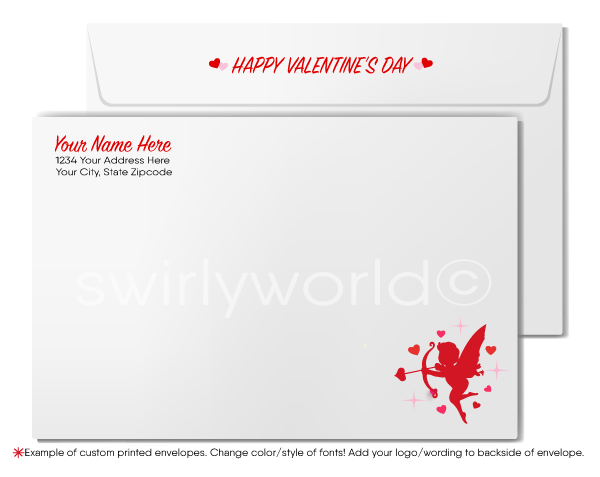 Digital Corporate Professional "Heart of Business" Valentine's Cards for Clients