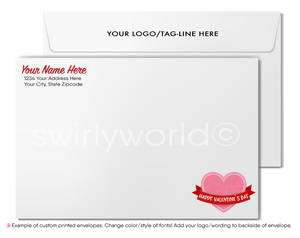 Funny Bear Business Cartoon Valentine's Day Cards For Customers