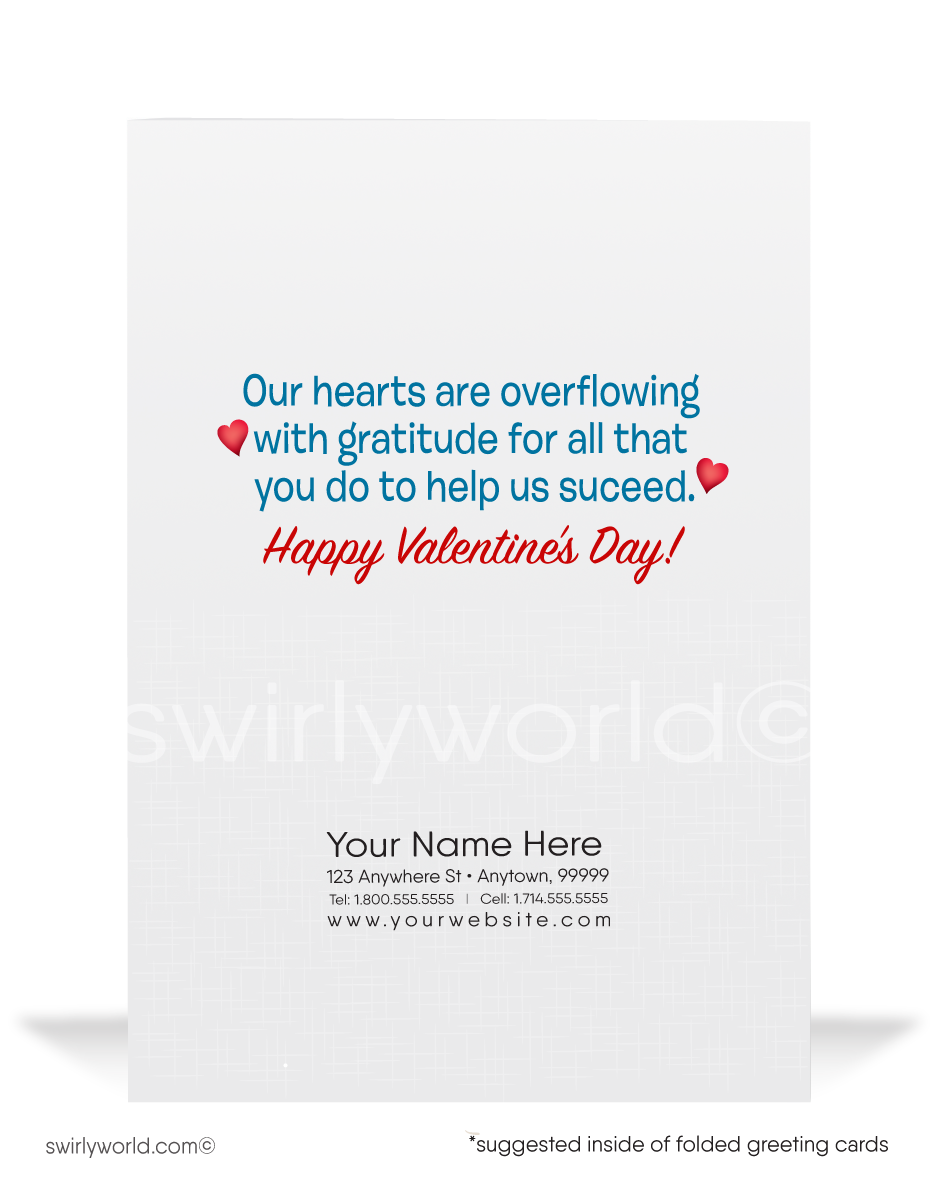 Professional Corporate Business Happy Valentine's Day Cards
